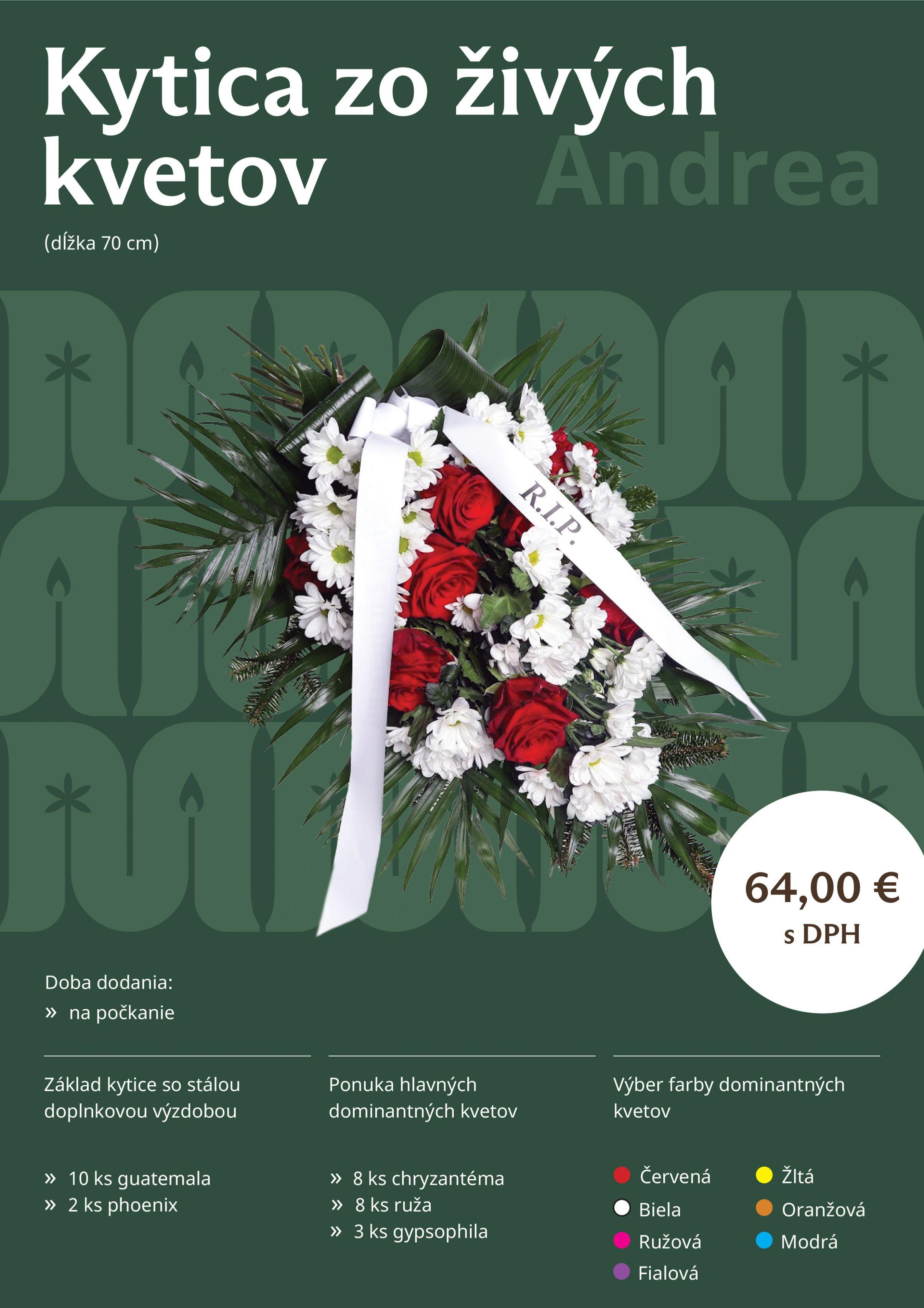 Kytica zo živých kvetov Andrea