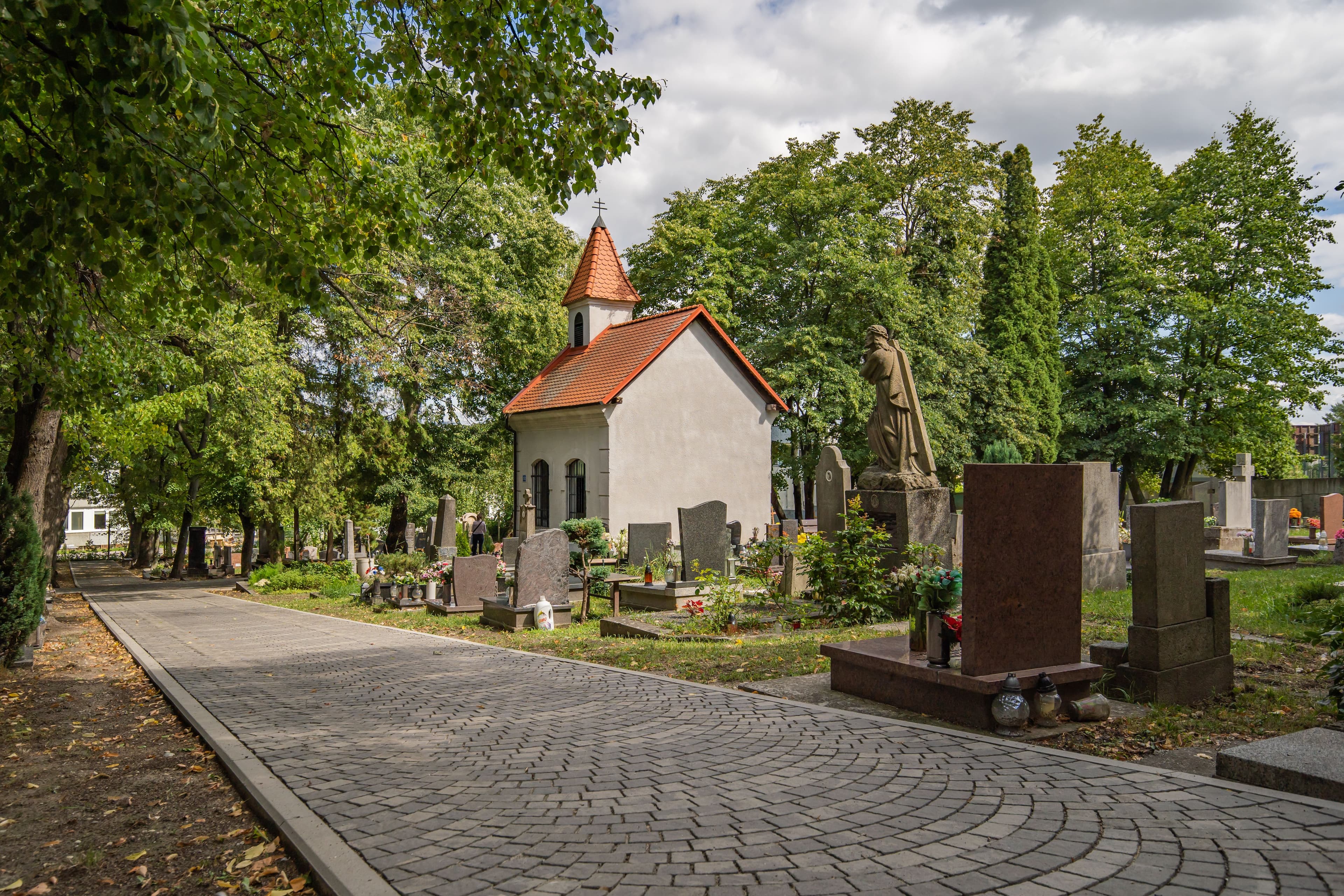 Cintorín Karlova Ves pohľad na dom smútku