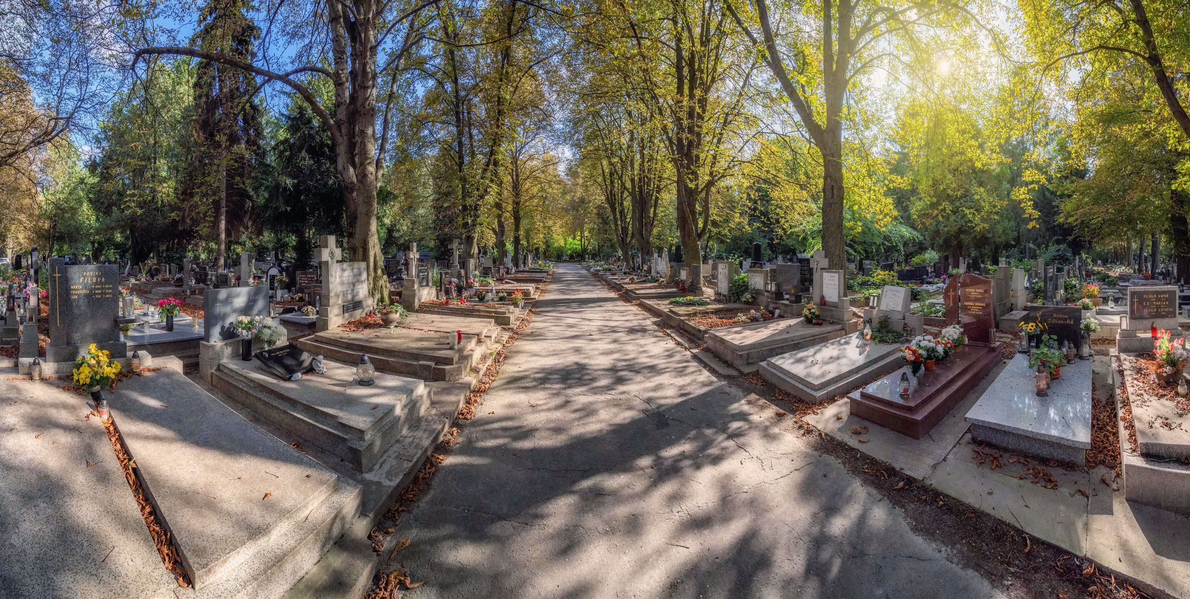 Martinský cintorín pohľad na hrobové miesta