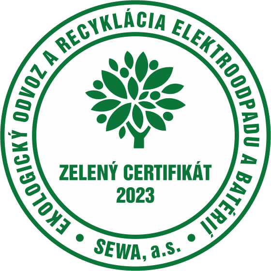 Zelený certifikát SEWA